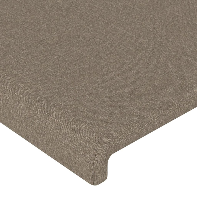 vidaXL tópszínű szövet LED-es fejtámla 180x5x118/128 cm