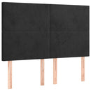 vidaXL fekete bársony LED-es fejtámla 144x5x118/128 cm