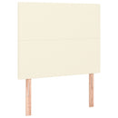 vidaXL krémszínű műbőr LED-es fejtámla 80x5x118/128 cm