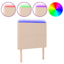 vidaXL cappuccino műbőr LED-es fejtámla 80x5x118/128 cm