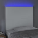 vidaXL fehér műbőr LED-es fejtámla 90x5x118/128 cm