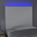 vidaXL fehér műbőr LED-es fejtámla 90x5x118/128 cm