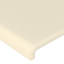 vidaXL krémszínű műbőr LED-es fejtámla 90x5x118/128 cm