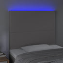vidaXL szürke műbőr LED-es fejtámla 90x5x118/128 cm