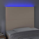 vidaXL cappuccino műbőr LED-es fejtámla 90x5x118/128 cm