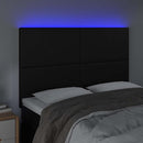 vidaXL fekete műbőr LED-es fejtámla 144x5x118/128 cm