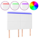 vidaXL fehér műbőr LED-es fejtámla 144x5x118/128 cm