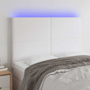 vidaXL fehér műbőr LED-es fejtámla 144x5x118/128 cm