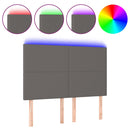 vidaXL szürke műbőr LED-es fejtámla 144x5x118/128 cm