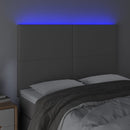 vidaXL szürke műbőr LED-es fejtámla 144x5x118/128 cm
