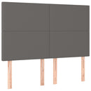 vidaXL szürke műbőr LED-es fejtámla 144x5x118/128 cm
