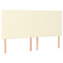 vidaXL krémszínű műbőr LED-es fejtámla 180x5x118/128 cm