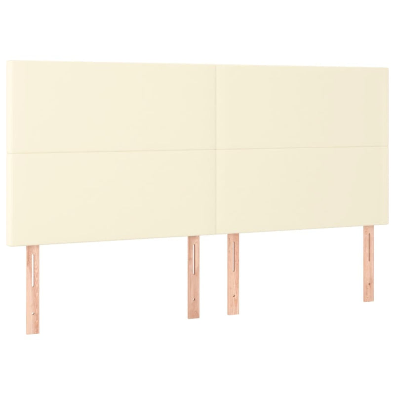 vidaXL krémszínű műbőr LED-es fejtámla 180x5x118/128 cm