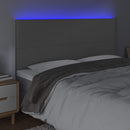 vidaXL szürke műbőr LED-es fejtámla 180x5x118/128 cm