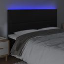 vidaXL fekete műbőr LED-es fejtámla 200x5x118/128 cm