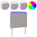 vidaXL világosszürke szövet LED-es fejtámla 90x5x118/128 cm