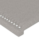 vidaXL világosszürke szövet LED-es fejtámla 90x5x118/128 cm