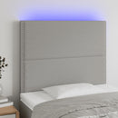 vidaXL világosszürke szövet LED-es fejtámla 90x5x118/128 cm