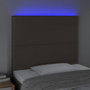 vidaXL tópszínű szövet LED-es fejtámla 90x5x118/128 cm