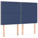 vidaXL kék szövet LED-es fejtámla 144x5x118/128 cm