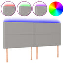 vidaXL világosszürke szövet LED-es fejtámla 180x5x118/128 cm