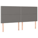 vidaXL sötétszürke szövet LED-es fejtámla 180x5x118/128 cm