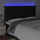 vidaXL fekete szövet LED-es fejtámla 200x5x118/128 cm