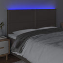 vidaXL tópszínű szövet LED-es fejtámla 200x5x118/128 cm