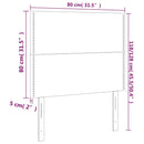 vidaXL sötétkék bársony LED-es fejtámla 80x5x118/128 cm