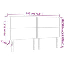 vidaXL sötétzöld bársony LED-es fejtámla 180x5x118/128 cm