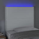 vidaXL fehér műbőr LED-es fejtámla 100x5x118/128 cm