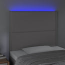 vidaXL szürke műbőr LED-es fejtámla 100x5x118/128 cm