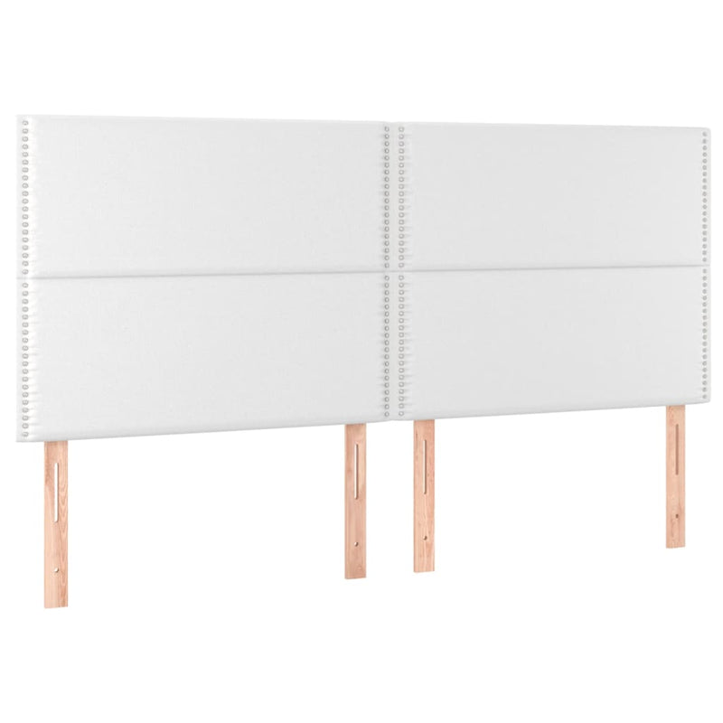 vidaXL fehér műbőr LED-es fejtámla 160x5x118/128 cm