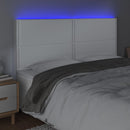 vidaXL fehér műbőr LED-es fejtámla 200x5x118/128 cm