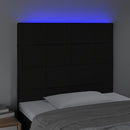 vidaXL fekete szövet LED-es fejtámla 80x5x118/128 cm