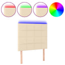 vidaXL krémszínű szövet LED-es fejtámla 80x5x118/128 cm