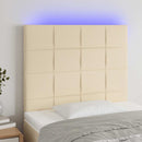 vidaXL krémszínű szövet LED-es fejtámla 80x5x118/128 cm
