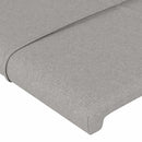 vidaXL világosszürke szövet LED-es fejtámla 90x5x118/128 cm