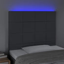 vidaXL sötétszürke szövet LED-es fejtámla 100x5x118/128 cm