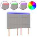 vidaXL világosszürke szövet LED-es fejtámla 144x5x118/128 cm