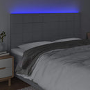 vidaXL világosszürke szövet LED-es fejtámla 160x5x118/128 cm
