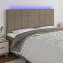 vidaXL tópszínű szövet LED-es fejtámla 200x5x118/128 cm