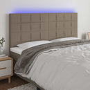 vidaXL tópszínű szövet LED-es fejtámla 200x5x118/128 cm