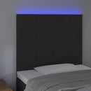 vidaXL fekete bársony LED-es fejtámla 80x5x118/128 cm