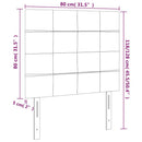 vidaXL sötétkék bársony LED-es fejtámla 80x5x118/128 cm
