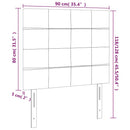 vidaXL sötétzöld bársony LED-es fejtámla 90x5x118/128 cm