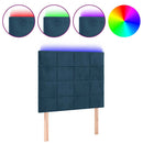 vidaXL sötétkék bársony LED-es fejtámla 90x5x118/128 cm
