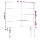 vidaXL sötétkék bársony LED-es fejtámla 100x5x118/128 cm