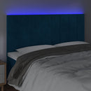 vidaXL sötétkék bársony LED-es fejtámla 180x5x118/128 cm