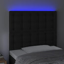 vidaXL fekete műbőr LED-es fejtámla 80x5x118/128 cm